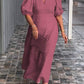 👗 Rochie cu mânecă cu bule din bumbac și in