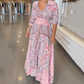 🔥 Rochie lungă elegantă cu flori pentru femei