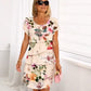 【S-5XL】🌸Rochie în cascadă cu imprimare florală în mai multe plante