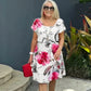 【S-5XL】🌸Rochie în cascadă cu imprimare florală în mai multe plante