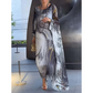 Rochie elegantă din șifon cu imprimeu marmorat