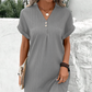 🌷Minimalist rochie de culoare solidă cu gât în V pentru femei