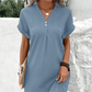 🌷Minimalist rochie de culoare solidă cu gât în V pentru femei