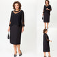 💝Rochii elegante negre cu mânecă 3/4 pentru femei