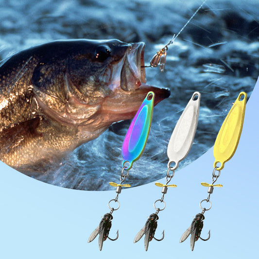 💥🎣 Design inovator - Metal Propeller Fly False Bait Hooks💪