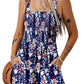 👗 Femeii fără mâneci pătrat gât Jumpsuit de vară