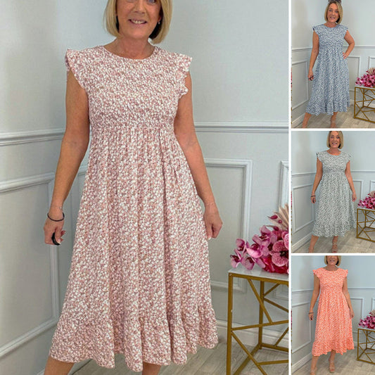 【S-2XL】🌸Rochie maxi florală elegantă