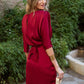 💖 Rochie de culoare solidă cu talie înaltă