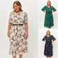 【S-4XL】💐Rochie plisată florală elegantă