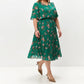 【S-4XL】💐Rochie plisată florală elegantă