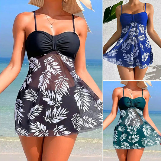 👙Femei imprimate Halter pantaloni scurți două piese costum de baie Set