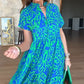 Rochie lungă A-line cu imprimeu pentru femei