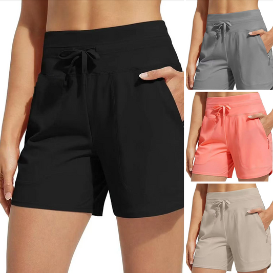 💖Pantaloni scurți de baie cu talie înaltă și uscare rapidă pentru femei
