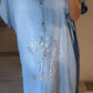 💖Rochie casual din denim imprimată cu decolteu în V