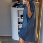 💖Rochie casual din denim imprimată cu decolteu în V