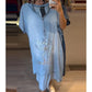 💖Rochie casual din denim imprimată cu decolteu în V