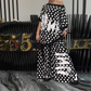 Set din 2 piese: top supradimensionat și pantaloni cu picior larg pentru femei