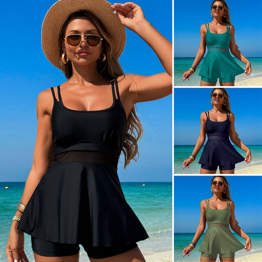 Costum de baie Tankini cu talie înaltă, 2 piese, pentru femei