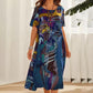 【S-4XL】🌺Rochie fluidă în culori tropicale strălucitoare