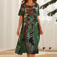 【S-4XL】🌺Rochie fluidă în culori tropicale strălucitoare