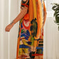 【S-4XL】🌺Rochie fluidă în culori tropicale strălucitoare