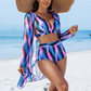 Set elegant și sexy de bikini din trei piese👙