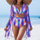 Set elegant și sexy de bikini din trei piese👙