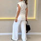 💖Top elegant cu talie și set de pantaloni casual🌸