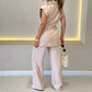 💖Top elegant cu talie și set de pantaloni casual🌸