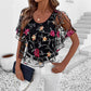 👚Top cu dantelă imprimată Patchwork pentru femei