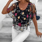 👚Top cu dantelă imprimată Patchwork pentru femei