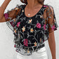 👚Top cu dantelă imprimată Patchwork pentru femei