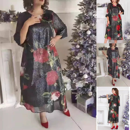 Gât rotund imprimat Rochii casual pentru femei