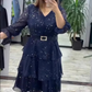 Rochie Pentru Femei Cu Lungime Până La Genunchi Și Decolteu În V