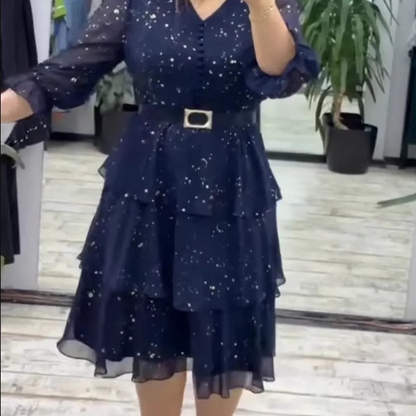 Rochie Pentru Femei Cu Lungime Până La Genunchi Și Decolteu În V