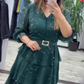 Rochie Pentru Femei Cu Lungime Până La Genunchi Și Decolteu În V