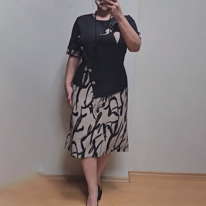 Rochie largă cu imprimeu la modă pentru femei
