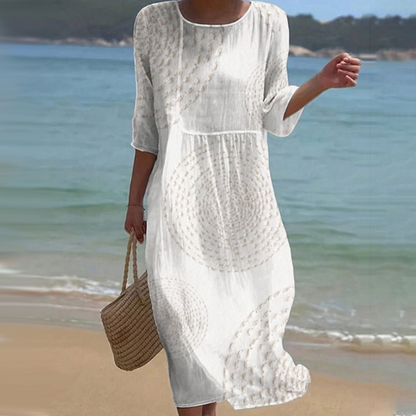 👗 Rochie lungă casual cu imprimeu pentru femei