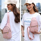 🏆️Anti-theft broderie culoare uni crossbody sac pentru călătorii de zi cu zi