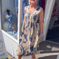 Rochie lungă fără mâneci cu imprimeu pentru femei