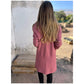 🌸Pulover casual cu mânecă lungă, cu guler cu rever și deschidere frontală