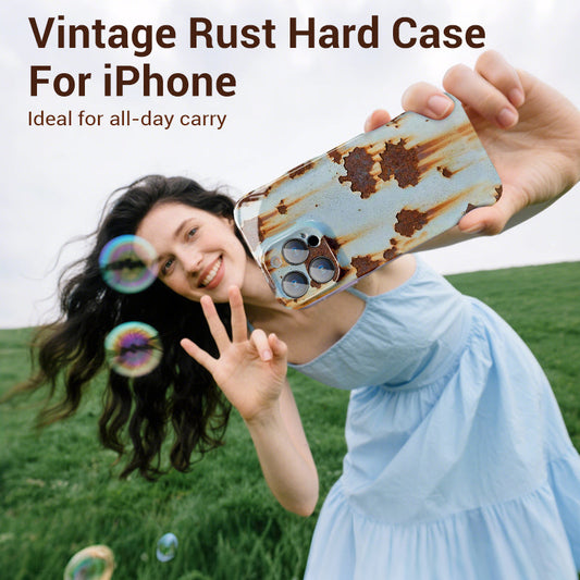 Husă rigidă vintage Rust pentru iPhone